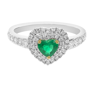 18K Colombian Emerald Gold Ring (CIRARI)