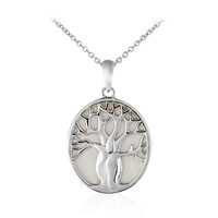 Mother of Pearl Silver Necklace