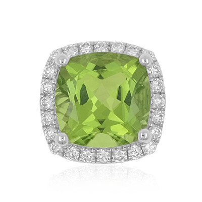 Peridot Platinium Pendant