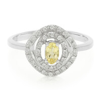 Yellow Apatite Silver Ring