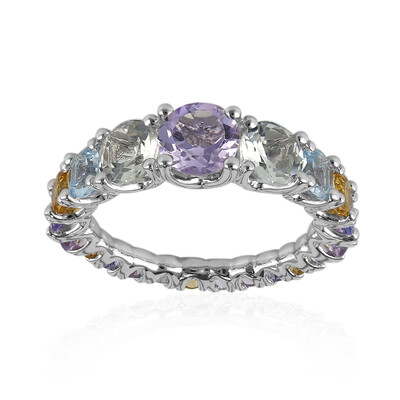Rose de France Amethyst Silver Ring