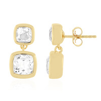 White Quartz Silver Earrings