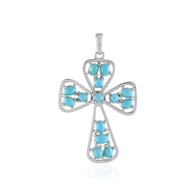 Sleeping Beauty Turquoise Silver Pendant