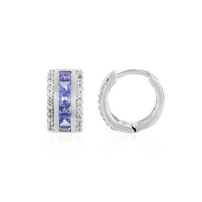 Tanzanite Silver Earrings