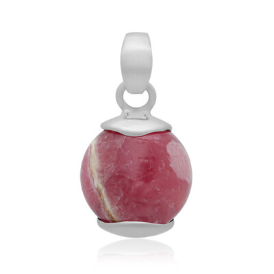 Rhodochrosite Silver Pendant
