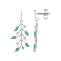 Socoto Emerald Silver Earrings
