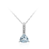 10K AAA Brazilian Aquamarine Gold Necklace