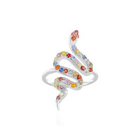 Fancy Sapphire Silver Ring