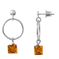 Baltic Amber Silver Earrings