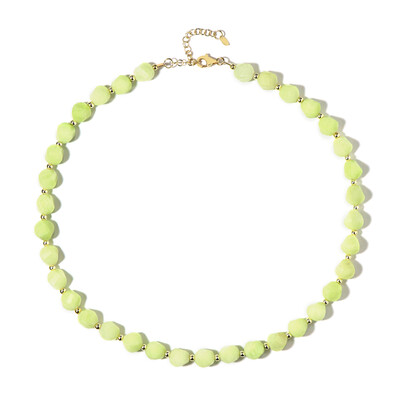 Green Quartz Silver Necklace
