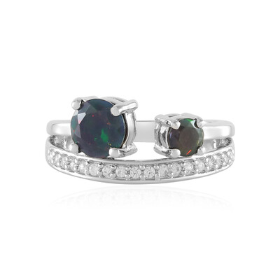 Mezezo Opal Silver Ring (Adela Silber)