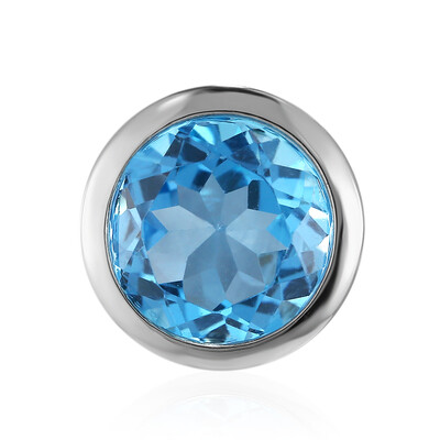 Swiss Blue Topaz Silver Pendant (MONOSONO COLLECTION)