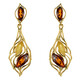 Cognac Baltic Amber Silver Earrings (dagen)