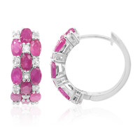 Mozambique Ruby Silver Earrings