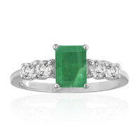 Emerald Silver Ring