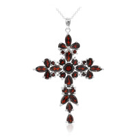 Garnet Silver Necklace