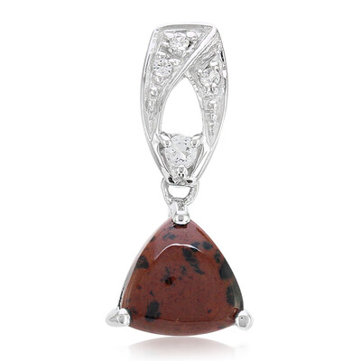 Mahogany Obsidian Silver Pendant