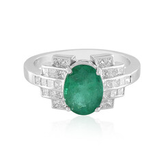 18K Zambian Emerald Gold Ring