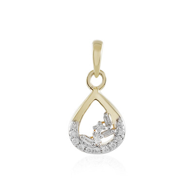 9K SI1 (H) Diamond Gold Pendant