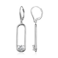 White Topaz Brass Earrings (Juwelo Style)