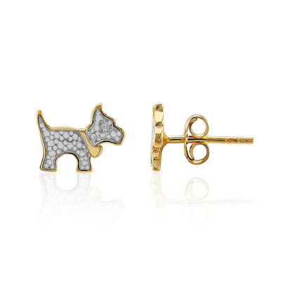 I3 (I) Diamond Silver Earrings