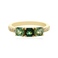Nigerian Neon Tourmaline Silver Ring