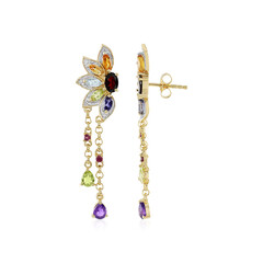 Mozambique Garnet Silver Earrings