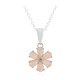 Peach Pastel Quartz Silver Necklace