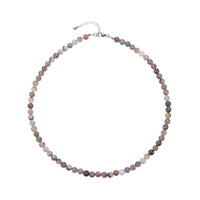 Botswana Agate Silver Necklace