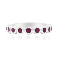 Burmese Ruby Silver Ring