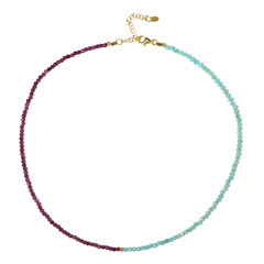 Mozambique Ruby Silver Necklace (Riya)