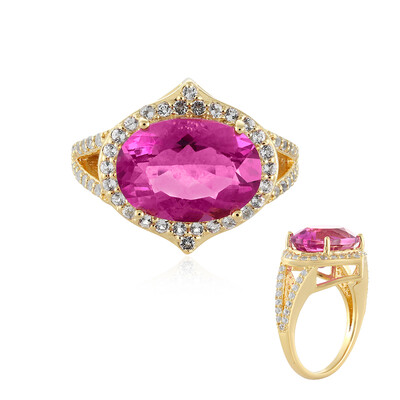 Mexican Pink Fluorite Silver Ring