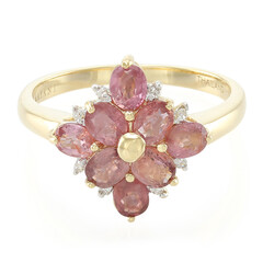 18K Unheated Padparadscha Sapphire Gold Ring (AMAYANI)