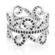 Black Spinel Silver Ring