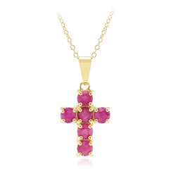 Burmese Ruby Silver Necklace