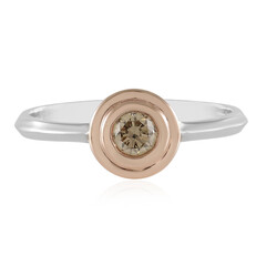 9K SI2 Champagne Diamond Gold Ring