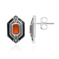 Carnelian Silver Earrings