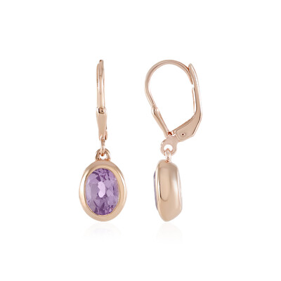 Rose de France Amethyst Silver Earrings
