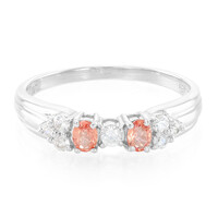 Padparadscha Sapphire Silver Ring
