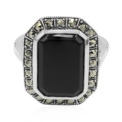 Black Onyx Silver Ring