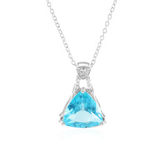Paraiba Color Topaz Silver Necklace