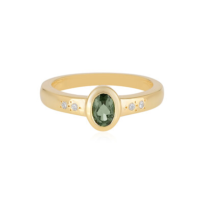 Moldavite Silver Ring