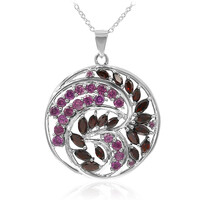 Garnet Silver Necklace