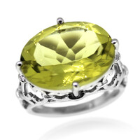 Ouro Verde Quartz Silver Ring