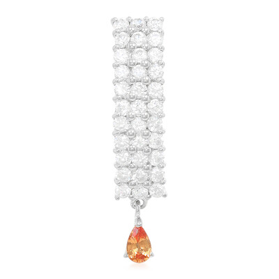 Padparadscha Sapphire Silver Pendant