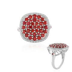 Tanzanian Ruby Silver Ring (Adela Silber)