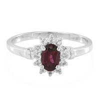 Brazilian Rhodolite Silver Ring