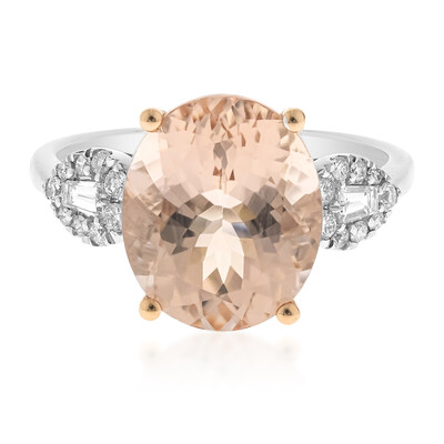 14K AAA Morganite Gold Ring (AMAYANI)