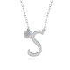 Rainbow Moonstone Silver Necklace