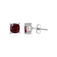 Mozambique Garnet Silver Earrings